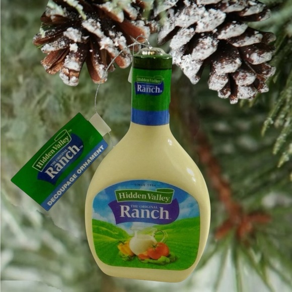HIDDEN VALLEY RANCH DRESSING DECOUPAGE FOOD ORNAMENT New with Tag - Picture 6 of 6